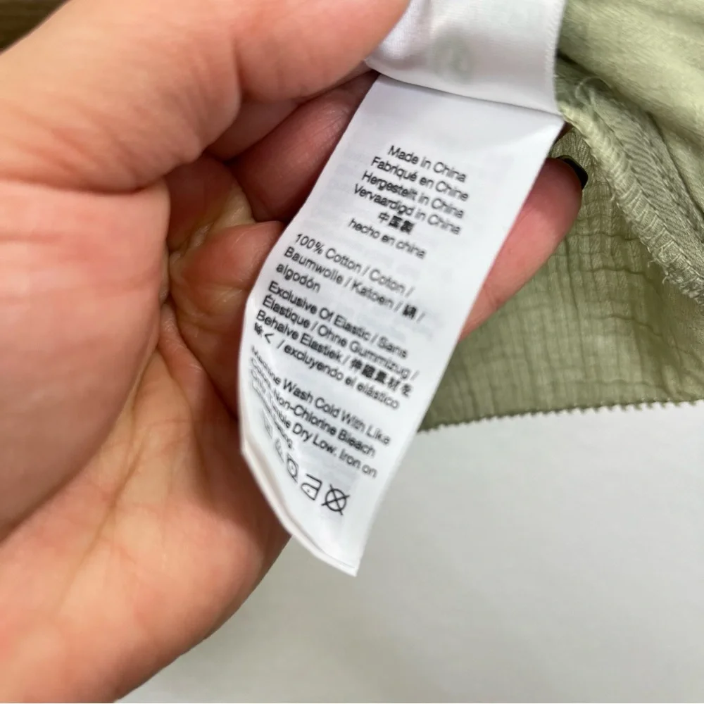 J.Crew NWOT Long-sleeve soft gauze garden top Pistachio size‎ Medium